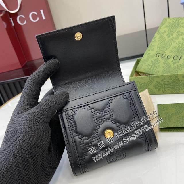 Gucci專櫃古馳最新款Matelassé多功能零錢卡包 jh2470型號：723799